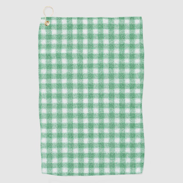 Serviette De Golf Gingham vert menthe  (Devant)