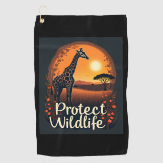 Serviette De Golf Girafe du Débardeur de la Savanna