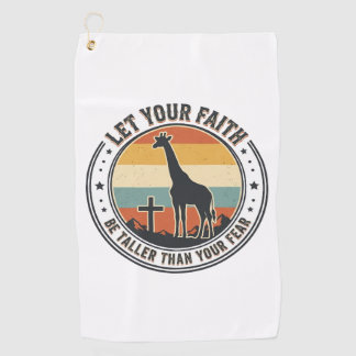 Serviette De Golf Girafe Foi Chrétienne Inspirante Rétro Coucher de
