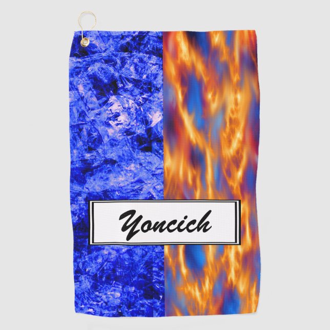 Serviette De Golf Glaciem et Ignis par Kenneth Yoncich (Devant)