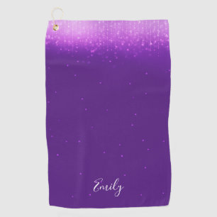 Serviette De Golf Glam Purple Personnalisé