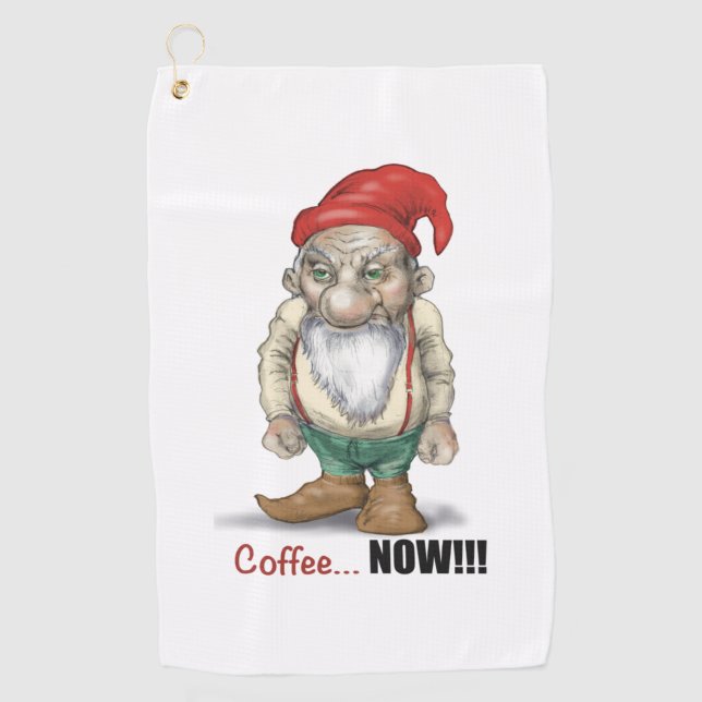 Serviette De Golf Gnome en colère (Devant)