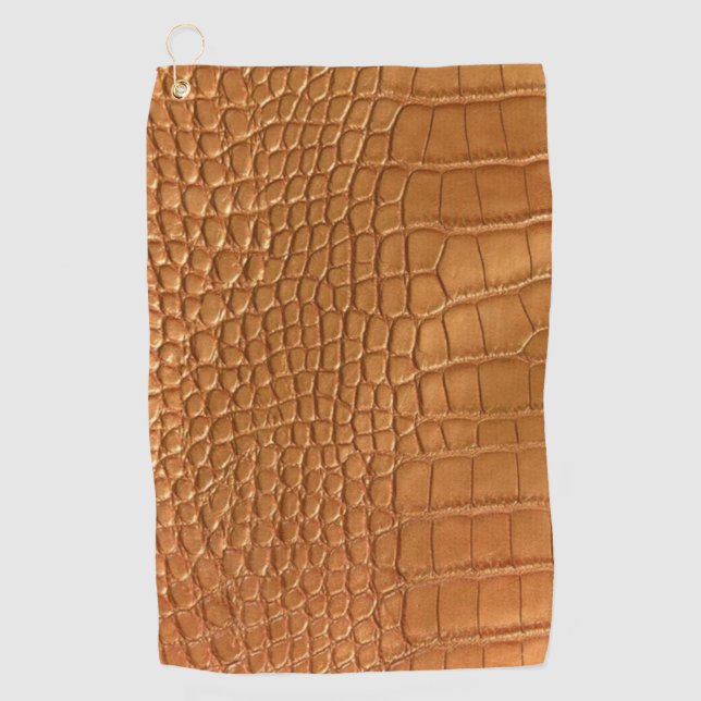Serviette De Golf Gold leather texture luxury  (Devant)