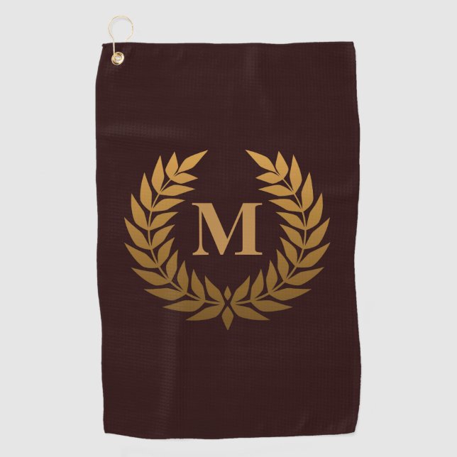 Serviette De Golf Golden Laurel Wreathe (Devant)