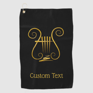Serviette De Golf Golden lyre