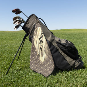 Serviette De Golf Golden Plectron - Design élégant pour les mélomane