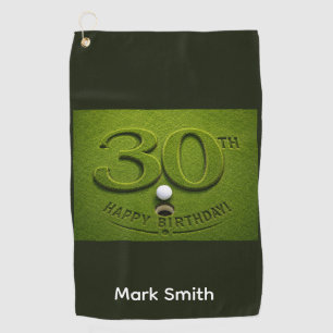 Serviette De Golf Golf 30e anniversaire avec chariot de golf sur gre
