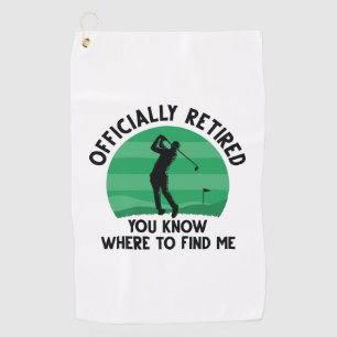Serviette De Golf Golf à la retraite officielle