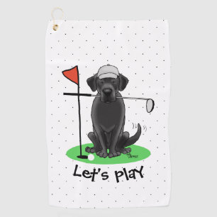 Serviette De Golf Golf Black Labrador Retriever Dog - mignonne