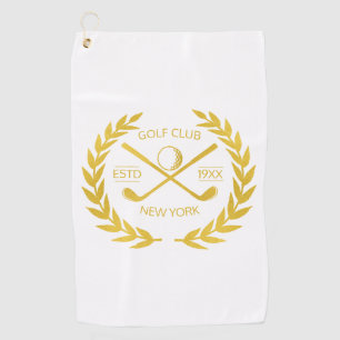Serviette De Golf Golf Club Gold personnalisé Élégant minimaliste mo
