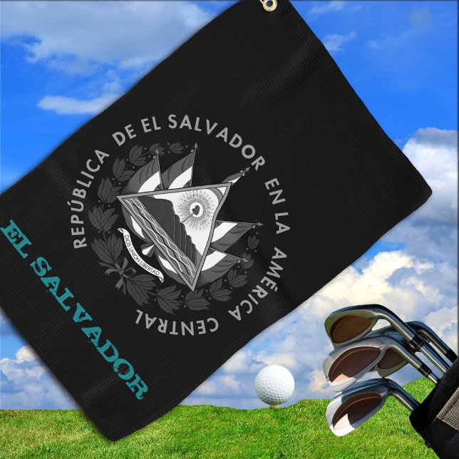 Serviette De Golf Golf El Salvador & Salvador armoiries / drapeau (Créateur téléchargé)