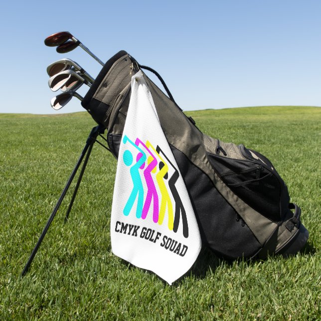 Serviette De Golf Golf élégant en CMYK (Vert)