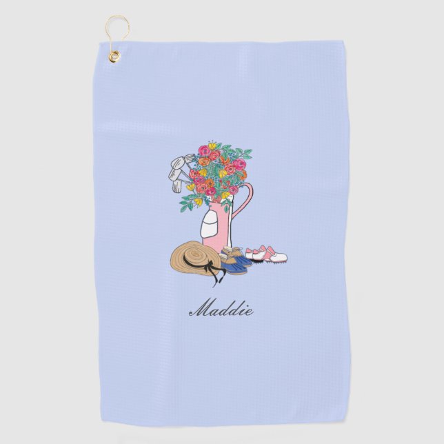 Serviette De Golf Golf et jardin Dames personnalisées (Devant)