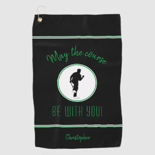 Serviette De Golf Golf Golf Course Noir Funny Moderne Monogramme