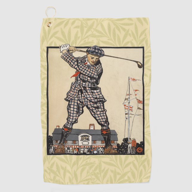 Serviette De Golf Golf Golfer Vintage Golf antique (Devant)