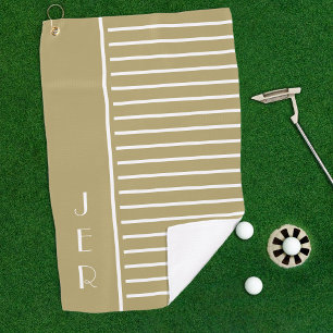 Serviette De Golf Golf Initiales Personnalisées Rayures Modernes B