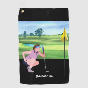 Serviette De Golf Golf Lady femme est golfeur Golf Towel