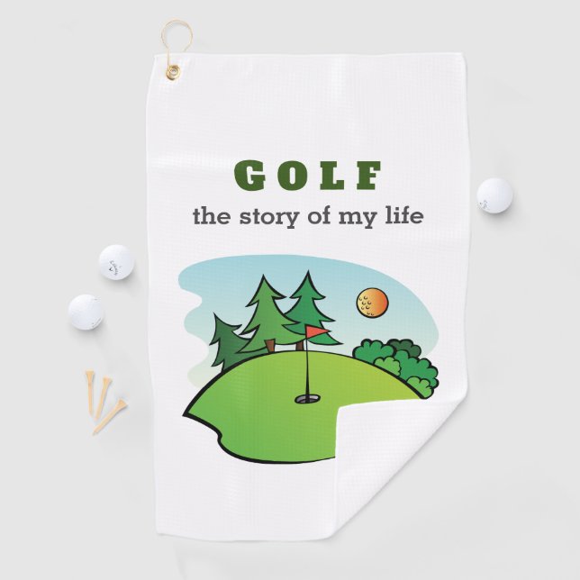 Serviette De Golf Golf l'histoire de ma vie drôle (En situation)