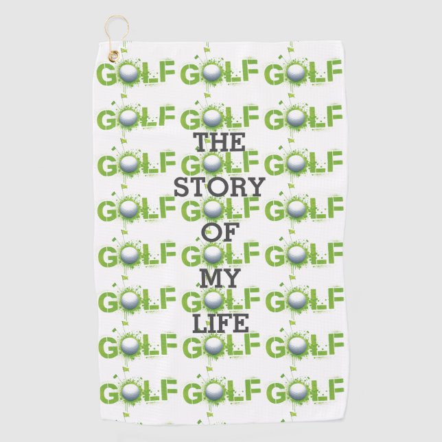 Serviette De Golf Golf l'histoire de ma vie drôle (Devant)