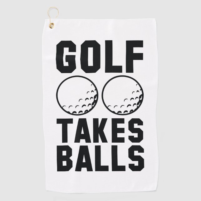 Serviette De Golf Golf prend des balles (Devant)