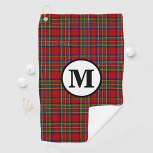 Serviette De Golf Golf Royal Stewart Tartan Plaid Scottish Monogramm