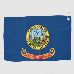 Serviette De Golf Golf Serviette avec drapeau d'Idaho, États-Unis