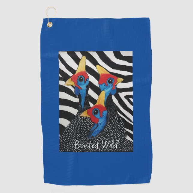 Serviette De Golf Golf Serviette Guinée Doigt Peint Wild (Devant)