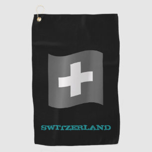 Serviette De Golf Golf Suisse & Cross, drapeau suisse