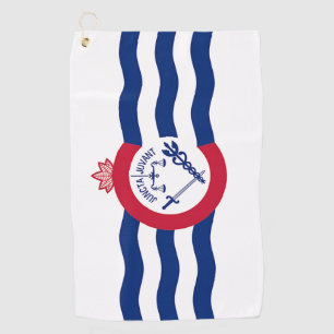 Serviette De Golf Golf Towel avec drapeau de Cincinnati City, USA