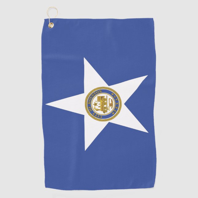 Serviette De Golf Golf Towel avec drapeau de Houston City, USA (Devant)