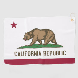 Serviette De Golf Golf Towel avec drapeau de la Californie, USA