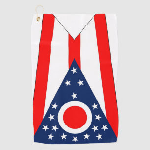 Serviette De Golf Golf Towel avec drapeau de l'Ohio, États-Unis