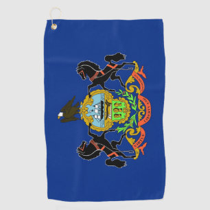 Serviette De Golf Golf Towel avec drapeau de Pennsylvanie, États-Uni