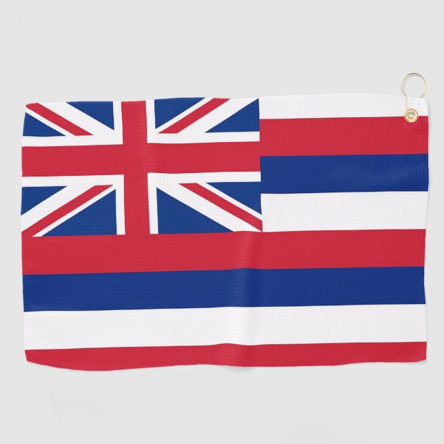 Serviette De Golf Golf Towel avec drapeau d'Hawaii, États-Unis (Horizontal)