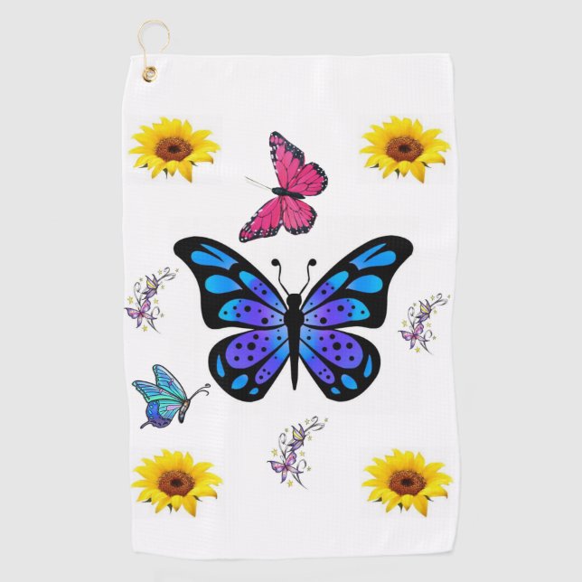 Serviette De Golf Golf Towel Floral (Devant)