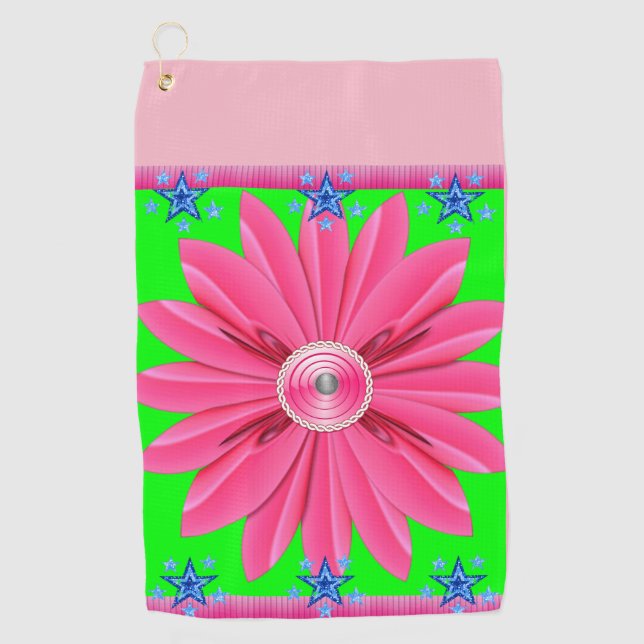 Serviette De Golf Golf Towel Floral (Devant)