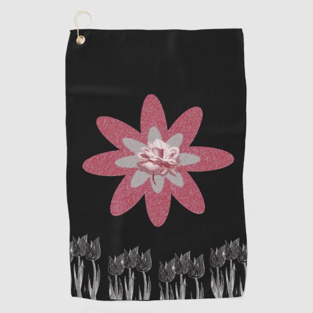 Serviette De Golf Golf Towel Floral (Devant)