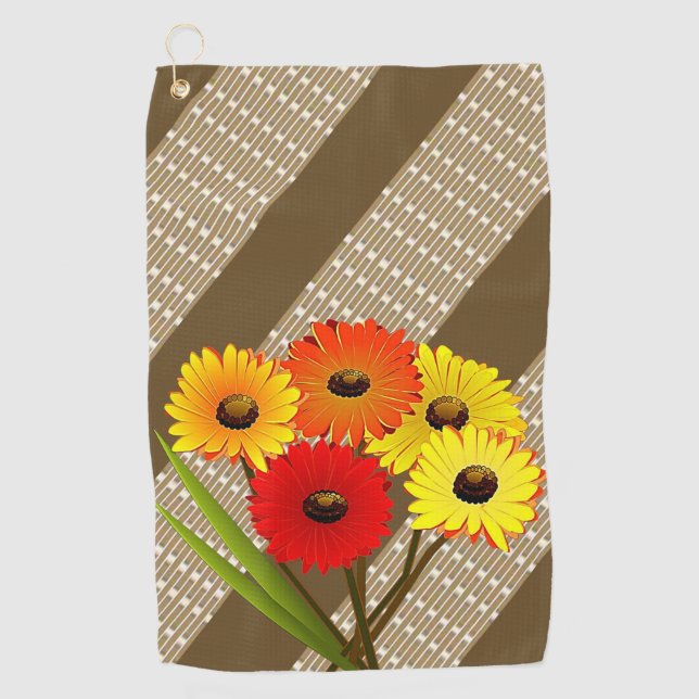 Serviette De Golf Golf Towel Floral (Devant)