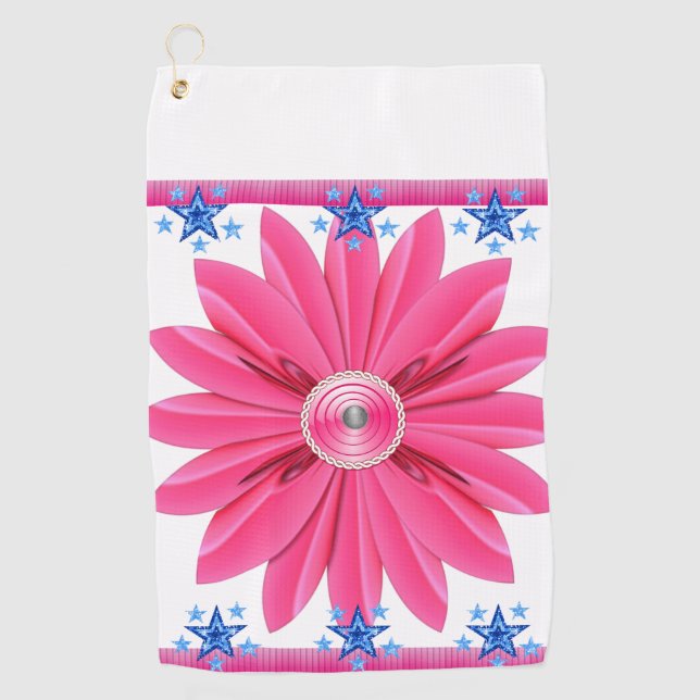 Serviette De Golf Golf Towel Floral (Devant)