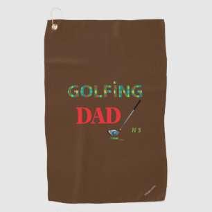 Serviette De Golf Golf Towel Monogrammed GOLFING DAD avec Club