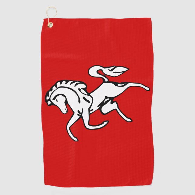 Serviette De Golf Golf Towel with flag of Kent County, England (Devant)