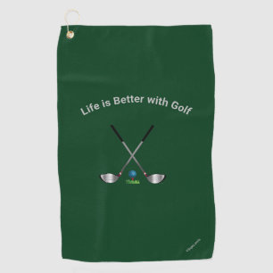 Serviette De Golf Golf Towers RETIRED Golf Quote Design Green