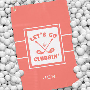 Serviette De Golf Golfer Golf Moderne Monogramme Pro Sports Gear Cor