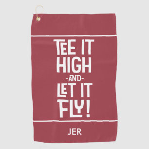 Serviette De Golf Golfer Golf Tee Humour Funny Sports Monogrammé Rou