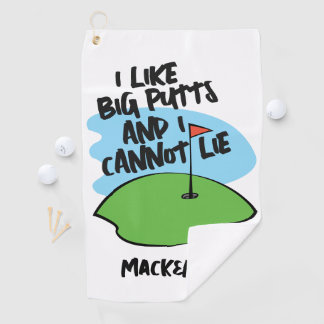 Serviette De Golf Golfer J'Aime Les Grosses Puttes Et Je Ne Peux Pas