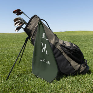 Serviette De Golf Golfeur Cadeau Minimaliste Moderne Monogramme Golf