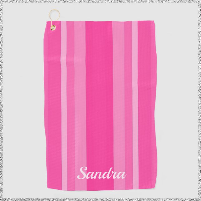 Serviette De Golf Golfeur de dame rose pâle (Créateur téléchargé)