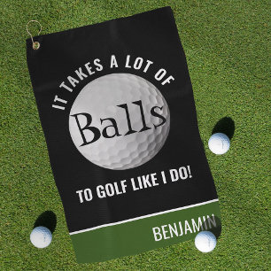 Serviette De Golf Golfeur de tourte drôle personnalisé
