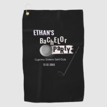 Golfeur Groom Bachelor Party Classique Blanc Noir