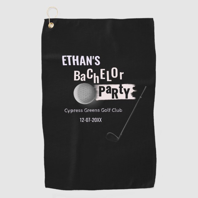 Serviette De Golf Golfeur Groom Enterrement de Vie de Garçon Classiq (Devant)